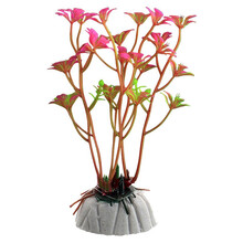 鱼缸造景装饰仿真假水草花草植物柔软塑料小号水族箱懒人布景摆件 CX25酒红-高11CM