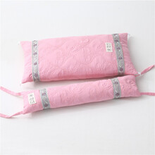 巢享家纺 颈椎枕头套装荞麦壳填充圆形保健牵引睡眠枕头成人护颈枕修复脊椎硬糖果枕头 粉玉 长56x宽31x高10cm