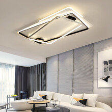 客厅灯灯具套餐北欧风格led吸顶灯简约现代大气长方形家用 三室两厅 B小号 90cm*60cm LED  三色温