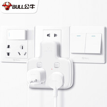 公牛厨房插座带开关京选墙插拓展转换器专用墙开一转多一转三一变2转换排插无线电板座插班插线板 2个插位GN-96023
