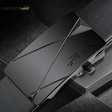 卡帝乐鳄鱼CARTELO 男款裤带中青年礼物礼盒商务休闲自动扣腰带男士皮带 黑色 均码