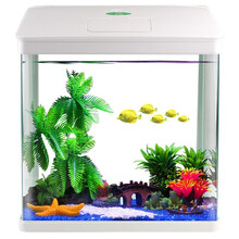 佳璐 森森鱼缸水族箱高清玻璃桌面 客厅中小型生态金鱼缸 JR380标配（带过滤器和灯）
