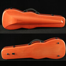 小提琴琴盒子包背包碳纤维玻璃钢大提琴箱轻碳素小提琴盒乐器配件 1/2拉丝橘色