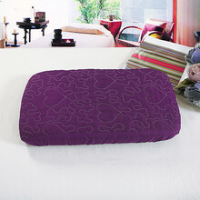 枕套新款美容院床专用美容枕芯纯色枕头方枕按摩床小枕头 暗紫色 心深紫枕套含芯