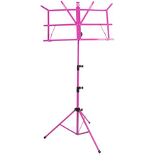 乐器谱架 可折叠谱架 练歌曲谱架子  歌谱架 可调节高度 乐谱乐器架子 玫红色