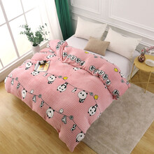 爱枕亿 珊瑚绒被套单件秋冬加厚被罩被套学生单双人法兰绒被套1.5m1.8 盼盼熊 被套150*200cm