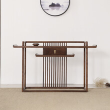 启梵 玄关 新中式纯实木玄关桌玄关台条案玄关柜墙角餐边柜酒店样板房别墅置物架长条桌边桌家具定制 玄关台