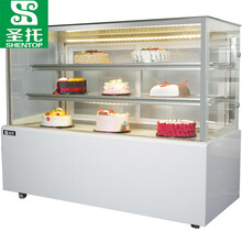 圣托（Shentop）风冷冷藏柜立式商用 饮料水果保鲜展示柜 直角后开门玻璃蛋糕柜 STG-ZK1200