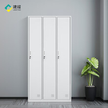 建耀三门更衣柜带锁铁皮柜储物柜浴室换衣柜鞋柜寄存包柜 三门更衣柜