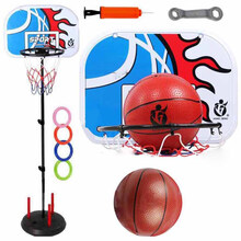 宏登男孩儿童篮球架室内户外篮球框玩具可升降家用篮球架子铁框儿童6岁8岁10岁室外玩具 2米5-12岁炫酷套圈篮球架