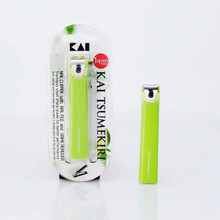 KAI/贝印 日本进口彩虹指甲刀 马卡龙不锈钢指甲剪 防飞溅指甲钳 剪指甲刀大号 绿色