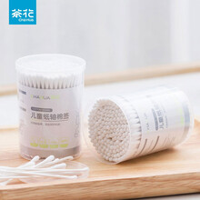 茶花（CHAHUA） 茶花儿童纸轴棉签脱脂棉 180支*1盒