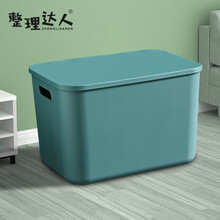整理达人 日式简约收纳盒 杂物整理盒子多功储物箱内衣收纳箱化妆品整理盒 北欧绿高款特大号