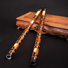 铁心迪演奏笛子竹笛乐器考级精制横笛成人学习笛cdefga调 两节【C调】赠配件