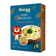 禾泱泱婴幼儿面条无盐无添加白砂糖营养辅食面条(10月以上适用) 绿花椰菜南瓜味1盒