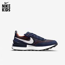 耐克2021夏季Nike Waffle One男小童休闲跑步鞋网面软底儿童运动鞋DC0480-401深藏青/橙色3Y/35码/220mm