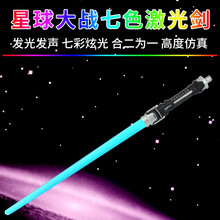 【六一儿童节】星球大战光剑抖音同款儿童激光剑玩具原力觉醒活动道具发光剑玩具 二合一单只蓝光