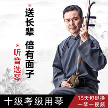 竹林丰 黑檀二胡乐器专业成人演奏考级初学者儿童大音量胡琴苏州厂家直销 特选黑檀（龙头款）+全套配件