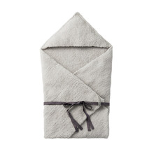 MARLMARL 婴儿包被仿羊羔绒连帽毛毯被子 hooded blanket2冰灰 普通包装 48cm(0-4岁)