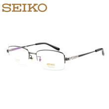 精工 （SEIKO）HT1080大脸近视眼镜男款钛架半框眼镜架HT01080眼镜架 灰色76 配康耐特1.67防蓝光镜片