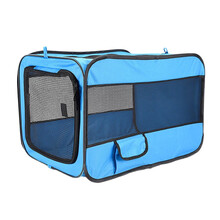 SLPC 狗狗帐篷便携可折叠车载狗窝狗笼大号宠物围栏笼子户外猫帐篷 蓝色 L（40斤以上）