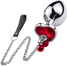 润裕 牵拉链肛塞 SM情趣性用品不锈钢金属另类器具后庭自玩激情玩具 金属小号150 链肛塞小号