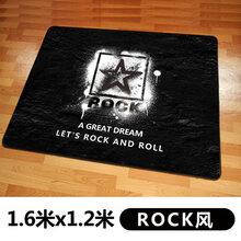 架子鼓地毯垫防滑隔音减震电鼓爵士鼓专用电子鼓毯脚垫鼓垫鼓地毯 方形1.6mX1.2mROCK风