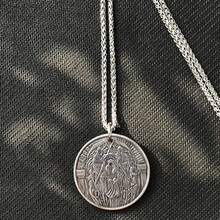 把玩硬币 权利的游戏千面之神“凡人皆有一死”硬币复古艺术朋克吊坠项链欧 做旧打孔+环+2.5mm*60cm链