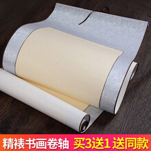 宁轩阁 卷轴空白纸四尺对开宣纸仿古描金龙半生半熟洒金书法专用纸空白卷轴横幅对联纸书法国画挂轴文房四宝 【仿古洒金画心】横轴