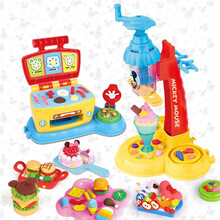 迪士尼小麦泥彩泥模具套装橡皮泥粘土玩具女孩过家家diy手工制作亲子互动 奇妙美食套装 DS-1699