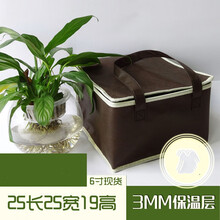 饭盒袋便当包手提保温包加高蛋糕保温袋保冷袋外卖铝箔冷藏海鲜大闸蟹保鲜冰包可定制定做 藕色 咖啡色6寸