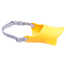 哈特丽狗狗防咬嘴套 宠物狗嘴套狗口罩鸭嘴套狗防叫嘴罩狗狗嘴套外出用品止吠防舔 黄色L号（建议18-25斤）