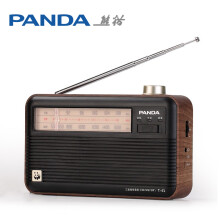 熊猫（panda）T-41 怀旧复古全波段收音机锂电池三波段大喇叭木纹老年人半导体