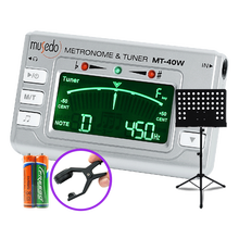 小天使 MT40W长笛/萨克斯/小号/笛子调音器 管乐专用校音器节拍器 【98折】MT40W银+大谱架
