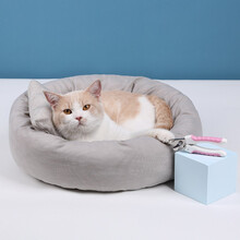 猫窝冬季保暖四季通用开放式宠物猫咪窝沙发别墅用品狗窝猫屋猫床 秋冬款猫窝+宠物指甲钳套餐 S-小型