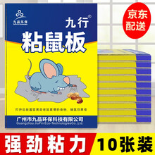 强力粘鼠板老鼠贴粘耗子板超大鼠老鼠捕鼠器驱鼠剂沾鼠捕鼠神器家用车用粘鼠板老鼠贴胶捕鼠器灭鼠器一锅端 10张装