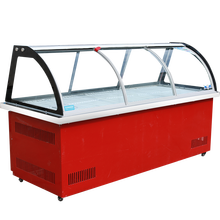 格凌诺卤菜展示柜前后双开门熟食展示柜烧烤柜鸭脖冷藏柜凉菜展示柜点菜柜商用直冷玻璃商用饭店超市水果酱菜 双冷双控款：上保鲜冷藏，下冷藏冷冻可调【前后双开】 220x90x128cm铜管