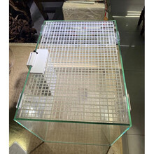 鱼缸盖板鱼缸跳网盖逃网跳盖鱼跳缸龟逃跑逃走越狱网罩 6mm透明亚克力盖托2个