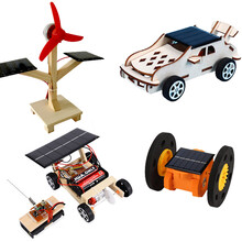 科学教育玩具 太阳能玩具风扇飞机汽车遥控车模型 幼儿园儿童小学生科学实验DIY科技小制作 套餐一(风扇款式1+小汽车+遥控车+平衡车)