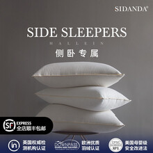 SIDANDA枕芯 枕头 羽绒枕 五星级酒店同款 酒店枕头 三层珍珠棉鹅毛枕头中 枕芯 一只装 白色 三层高枕