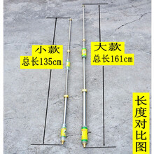 加长杆伸缩喷枪洗车打药农用手动高压喷雾器杆抽拉往复水枪喷水器 大款伸缩喷枪(送配件+2.4米皮管)