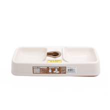 爱丽思IRIS 宠物自动给食器 树脂喂食器给食给水 狗碗猫碗 食盆 泰迪金毛比熊宠物用品 KH-320 米色