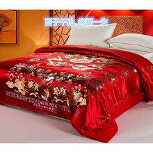 被套婚庆绸缎面被罩结婚喜被绣花软缎被面棉被里单件丝绸被套龙凤百子图喜被里 大红喜喜百子01 200X230cm