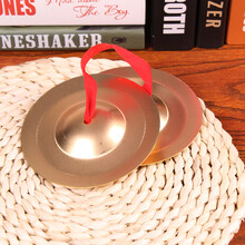 12cm铜镲铜钹鼓儿童玩具幼儿园表演三句半奥尔夫乐器表演铜擦铜锣 铁镀铜镲(12厘米)