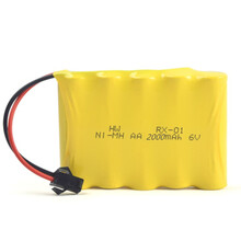 高倍率大容量儿童玩具车遥控汽车赛车充电电池组3.6V4.8V6V7.2V玩具车充电器配件 6V2000mah（SM接口 五节并排）