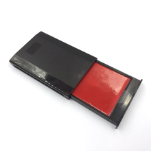 立早名家（LiZAO） 立早金属翻转印台印泥印章专用印台方形财务用的 红色 大号