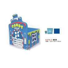 幼儿园游戏屋娃娃家玩具区域活动木质儿童小房子过家家医院超市银行模拟烤漆格子自由组合柜 16【烤漆糖果屋】