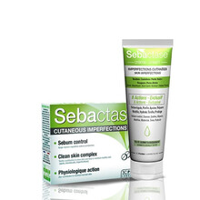 Les3 chenes法国三橡树SEBACTASE祛痘片控油片调理油脂粉刺暗疮内分泌男女性失调节痘印 祛痘调理片30片装+祛痘面霜50ml 组合装