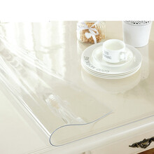 PVC水晶板 桌垫软胶板 塑胶软垫 台面橡胶软皮pvc桌布防水防烫防油免洗塑料方餐桌垫透明茶几胶垫长 透明1.0mm 订其他尺寸(需改价)