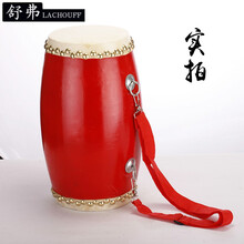 LACHOUFFE 腰鼓皮面牛皮腰鼓大人牛皮鼓乐器手打腰鼓全套腰鼓小腰古 9cm腰鼓+鼓棒+背带
